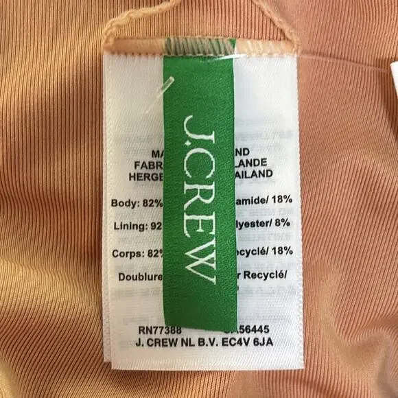 J. Crew swimsuit one-piece deep V-neck ruffles hot pink ruched sides new w tags - Picture 3 of 5